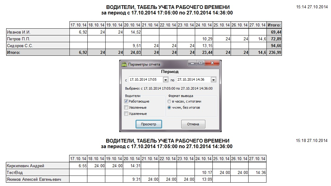 Табель учета рабочего времени водителей дальнобойщиков образец - 86 фото