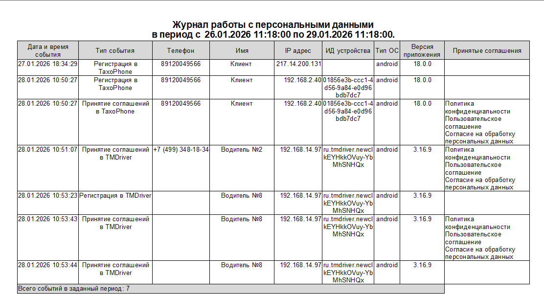 Внешний вид отчета.